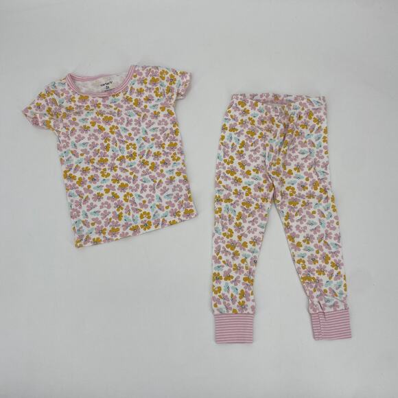 Carters Flower Pajama Set 2T - Picture 1 of 4